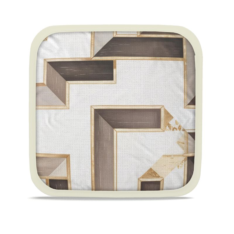 Chic Taupe Pot Holder Duo from Bath Collection