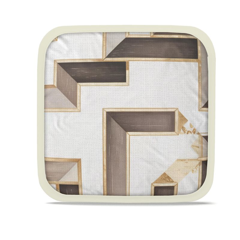 Chic Taupe Pot Holder Duo from Bath Collection