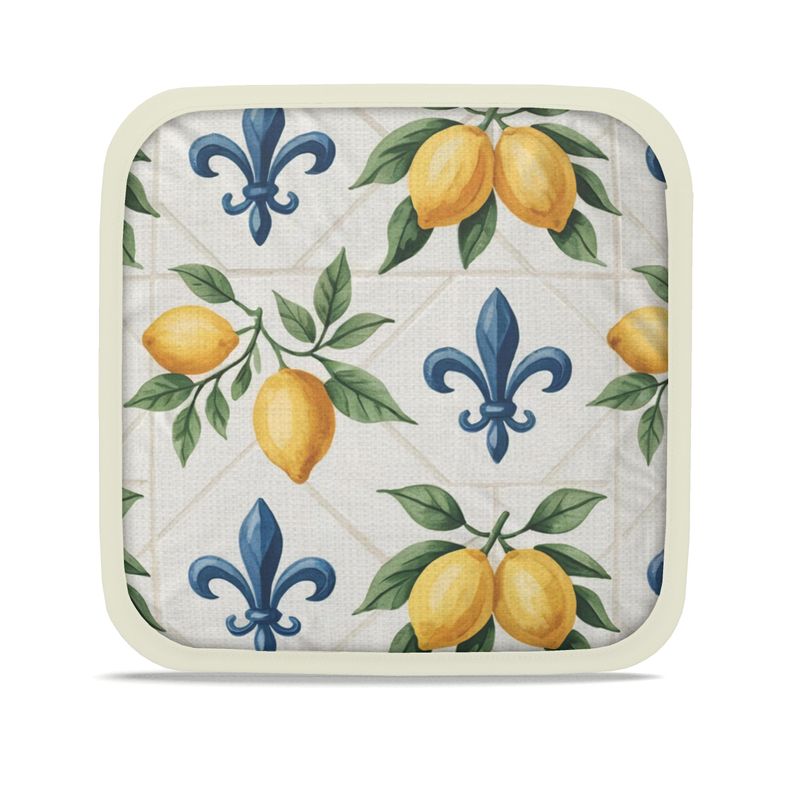 Pair of Citrus Pot Grabbers - Mediterranean Lemon Design