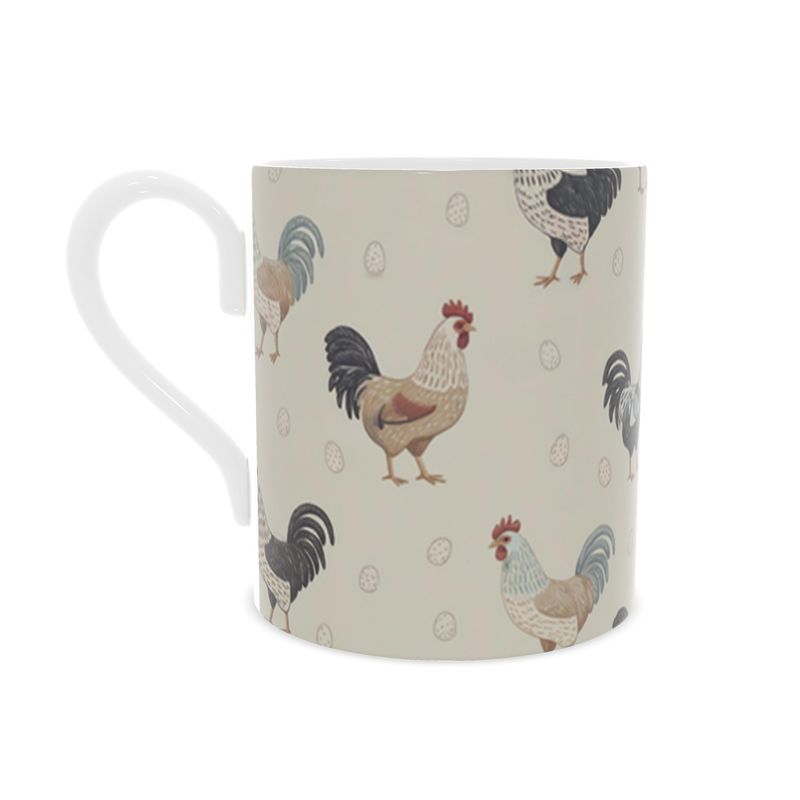 Vintage Inspired Hens Mug - Dainty Fine Bone China Tea Cup