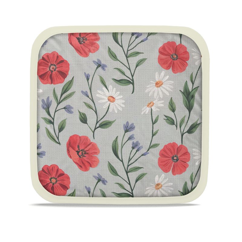 Set of 2 Wild Flower Pot Holders - Farmhouse Kitchen Accessories