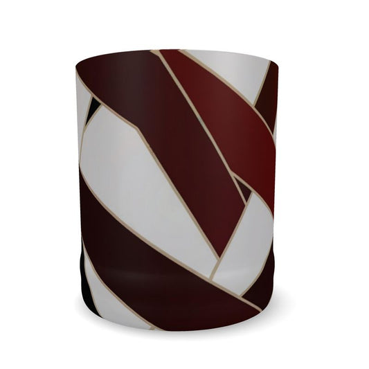 Handcrafted Burgundy Ribbon Whisky Glass - Monaco Designer Glassware