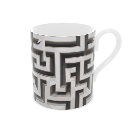 Limited Edition London Collection Sleek Black Fine Bone China Mug
