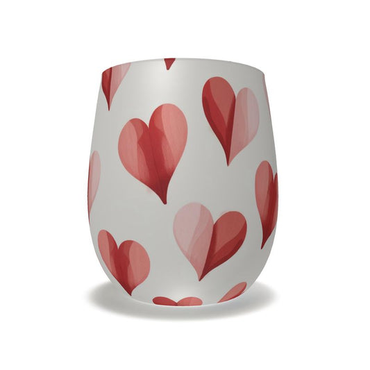Exquisite Romantic Hearts Crystal Water Glass - Perfect Table Setting Accent