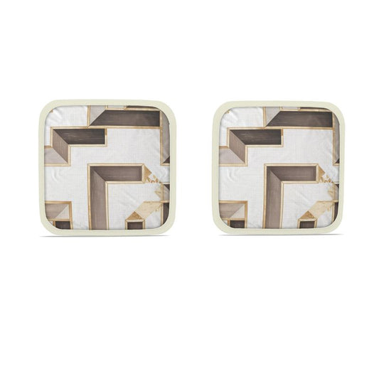 Chic Taupe Pot Holder Duo from Bath Collection