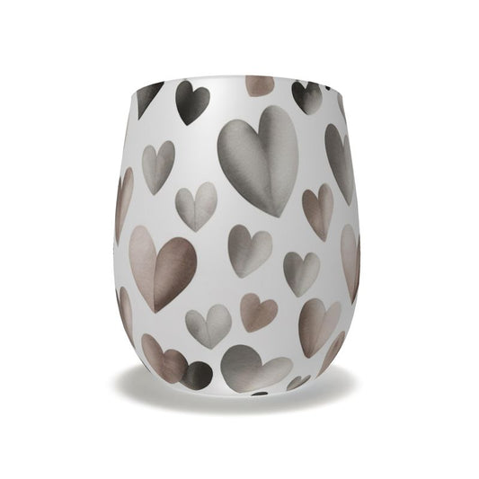 Modern Designer Water Glass Set in Taupe and Grey - Handcrafted Drinkware