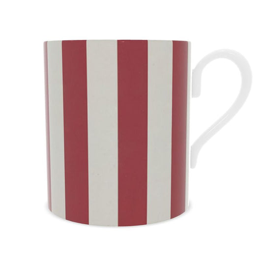 Elegant Red Stripes Fine Bone China Mug