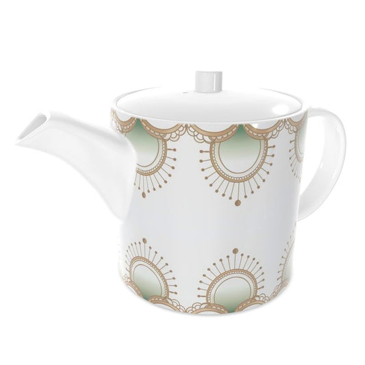 Monaco Gold Tea Pot - Elegant Fine Bone China Teapot with Delicate Design