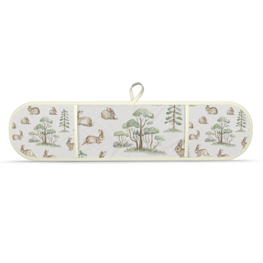 Cute Bunny Print Double Oven Gloves Farmhouse Kitchen