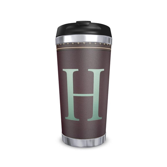 Custom Initial H Travel Mug - Personalised Alphabet Coffee Tumbler