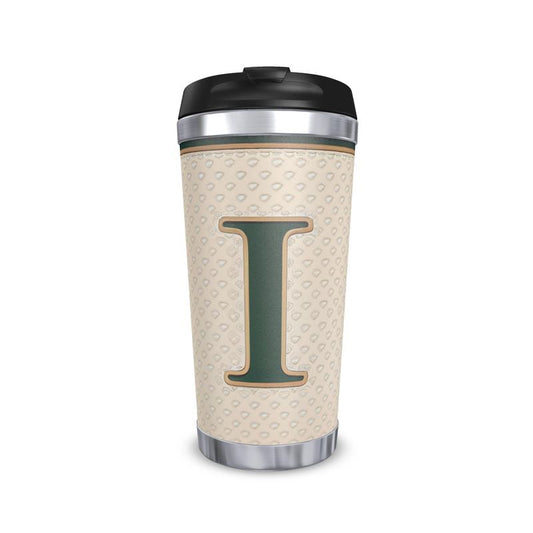 Personalized I Letter Travel Mug - Monogram Initial Coffee Cup