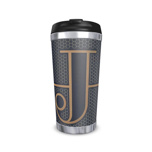 Personalised Monogram J Letter Travel Mug - Custom Initial Gift