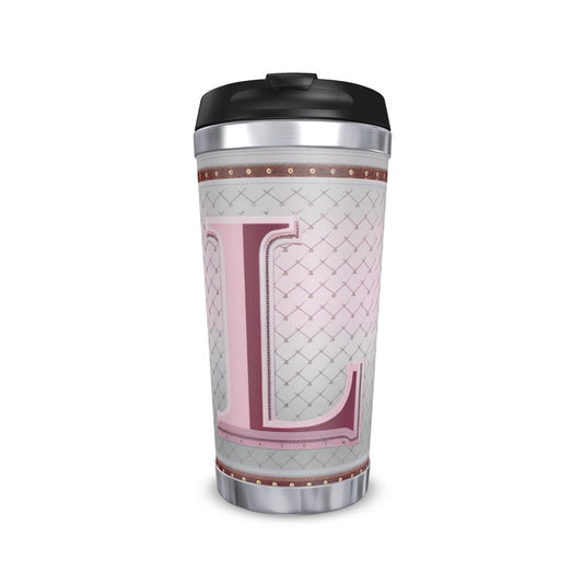 Alphabet Letter 'L' Travel Mug - Monogrammed Cup for Tea or Coffee