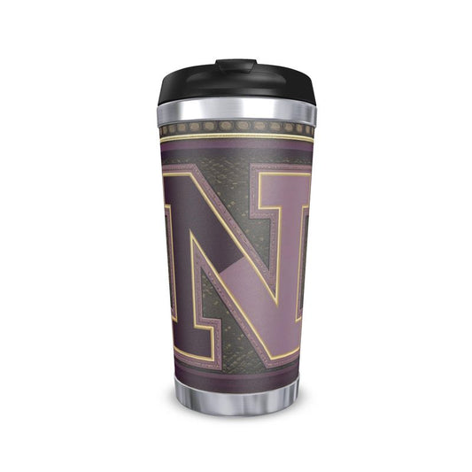 Letter N Travel Mug - Custom Alphabet Initial Monogrammed Coffee Tumbler