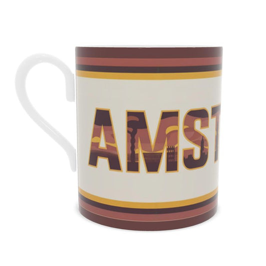 Amsterdam Inspired Mug - Fine Bone China Travel Cup
